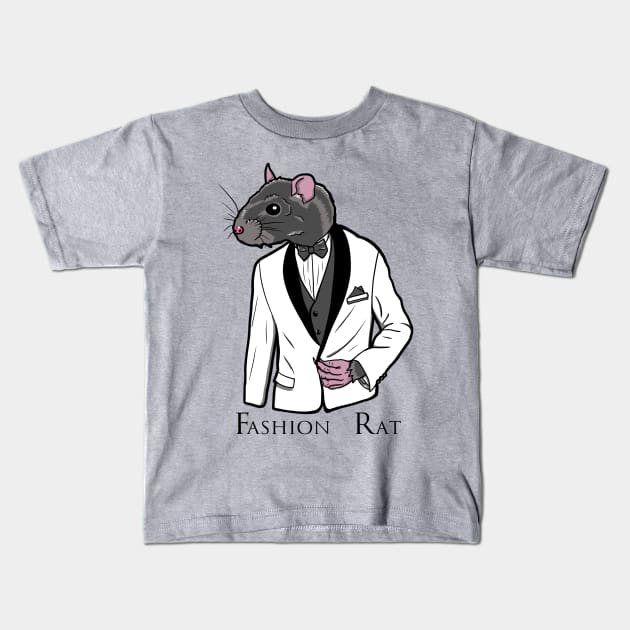 Fashion Rat in a Suit Kids T-Shirt by SNK Kreatures